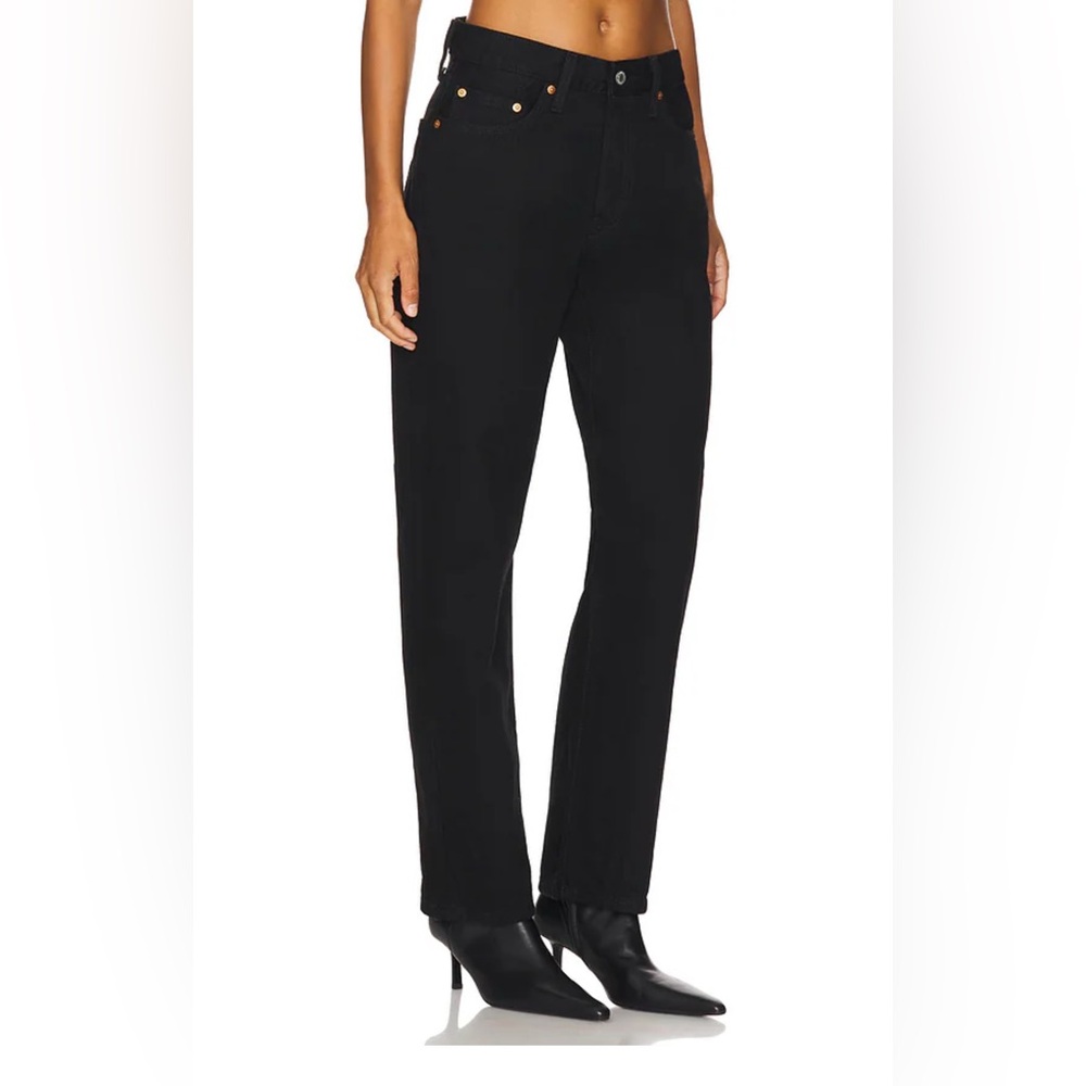 Levi’s 501 90s Straight Jeans in Rinsed Blacktop